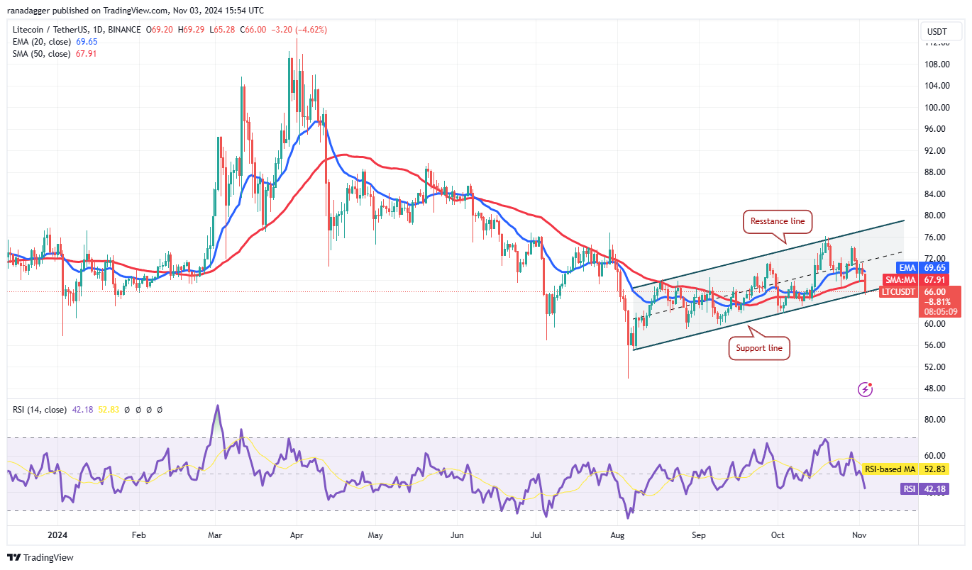 Litecoin, Dogecoin, Cryptocurrencies, Canada, Bitcoin Price, Markets, United States, Cryptocurrency Exchange, Monero, Donald Trump, Interest Rate, Price Analysis, Market Analysis, Ether Price, Kamala Harris, US Elections 2024