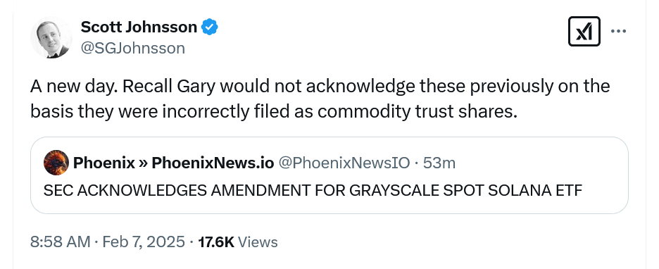 SEC acknowledges Grayscale Solana ETF filing in &lsquo;notable&rsquo; step