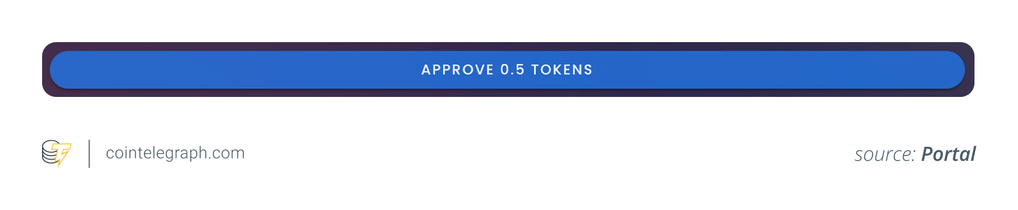 Click the Approve Token Button to begin the process