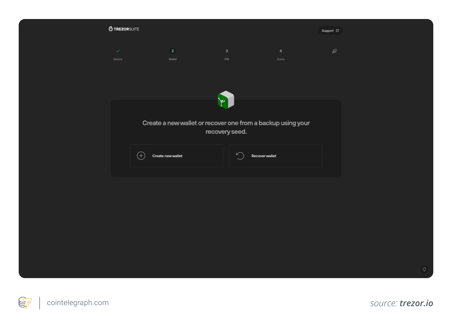 Choosing a new wallet or recovering one
