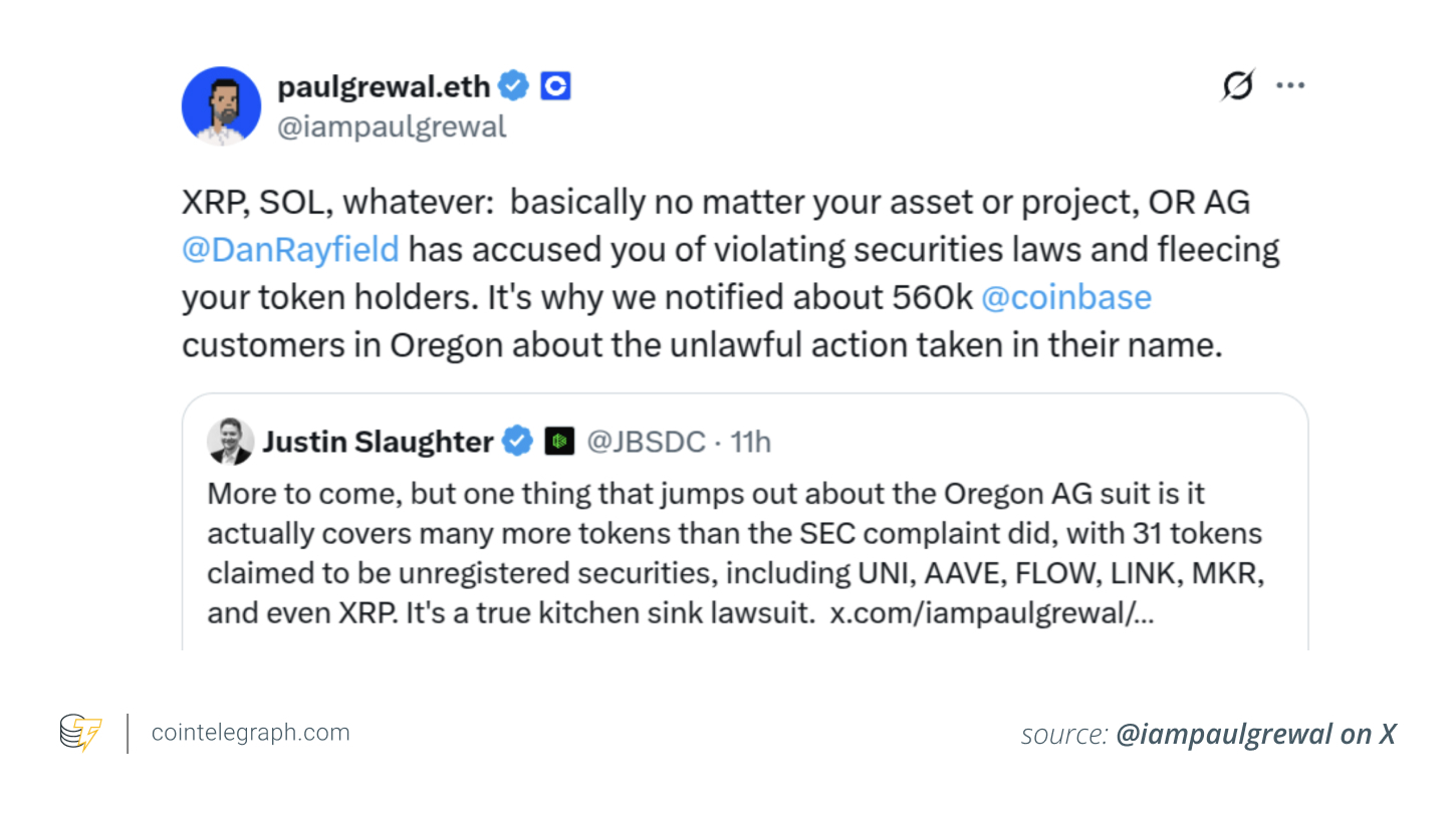 Debate on XRP as unregistered security