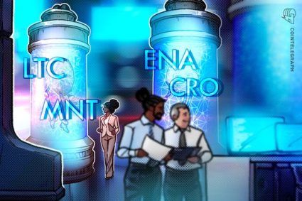 Bitcoin slumps, but LTC, CRO, ENA and MNT remain strong on the charts